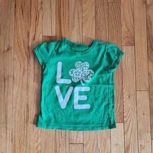 Girl's LOVE shamrock shirt